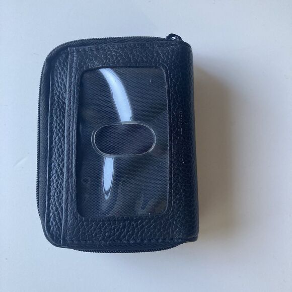 NEW Buxton Black Genuine Leather Wizard Accordian Wallet Coins Leather Goods - Picture 7 of 15